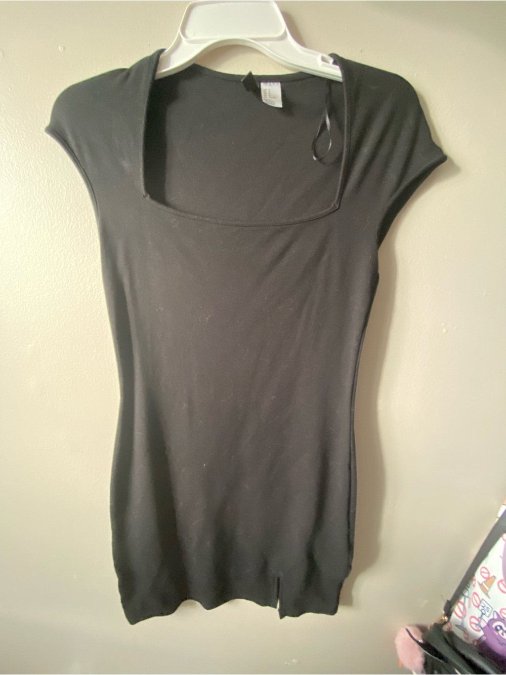 H&M Black Square-Neck dress